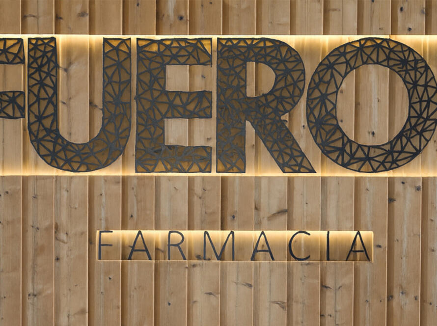 Foto pared farmacia